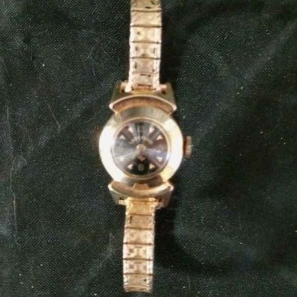 VINTAGE LADY ELGIN 14KT FILLED MANUAL WIND WATCH WITH SPEIDEL 10KT GOLD FILLED - Picture 4 of 7